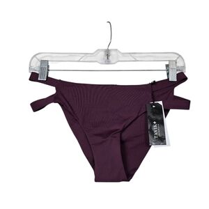 NWT Tavik Merlot Chloe Full Coverage Purple Swim Bikini Bottoms S